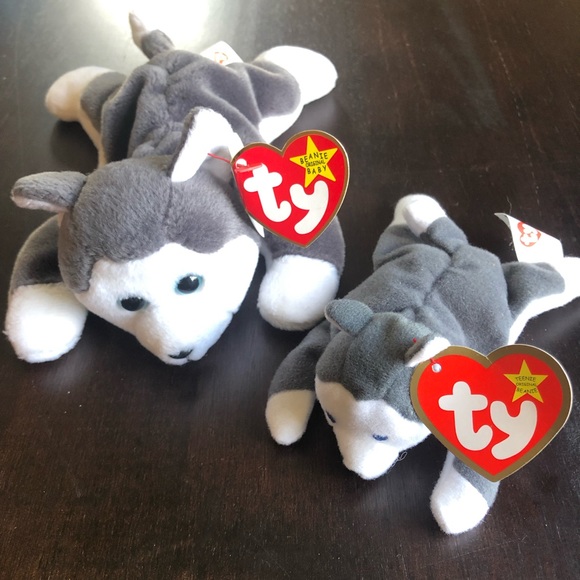 🥳5/$25 Nanook Ty Beanie Baby Original Huskie Bear & Tiny Nook